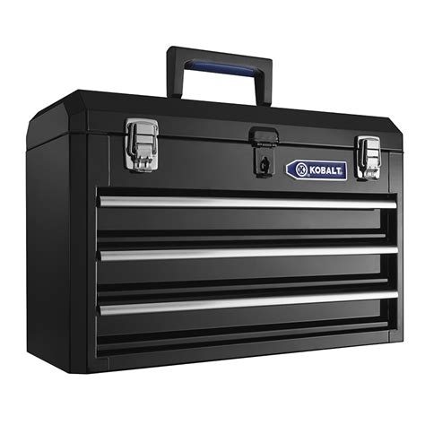 kobalt portable black metal lockable tool box|kobalt tool box lock replacement.